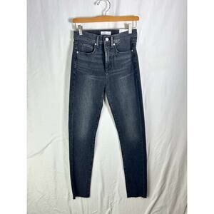 Loft Women's Black High Rise Regular Fit Denim Skinny Jeans Size 25